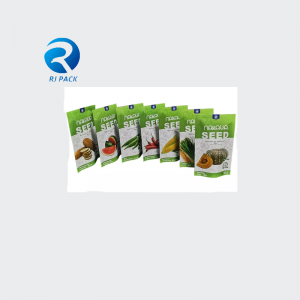 China staat op pouches met rits voor zaden