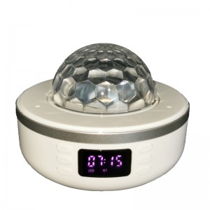 FB-BSK5 Bluetooth Clock Radio-luidspreker met desktoplamp, discobal en projectieverlichting