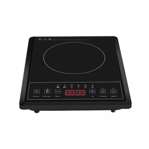 A13 Single Burner Induction Cook ultradunne inductiekookplaten, 8-level vermogen en temperatuurregeling met zwart gepolijst glaspaneel