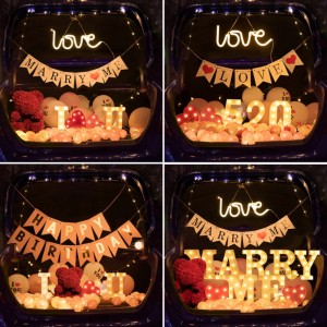 Aangepaste alfabet Arabischenummer Marquee Lights 3D LED brief tekennachtlampje openlucht voor bar hotel bruiloft festival decoratie