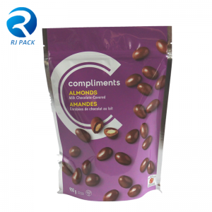 Aangepaste plastic rits voedsel verpakking zak, voedsel verpakking tas met hersluitbare ritssluiting