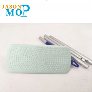 Wis klassiekeniet-geweven stof platte dweil met telescopische stalen staaf 360 mop reinigingsmiddelen