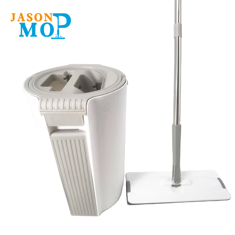 Roestvrijstalen poolhendel Verwijderbare Magic Wash Mop Water Squeeze Flat Cleaning MOP met emmer