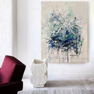 100% handgemaakte moderne muur kunst abstracte olieverfschilderij op canvas voor ingangs decor