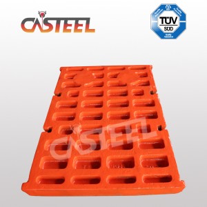 PE-1000x 1200 kaak crusher onderdelen, vaste/swing kaakplaten, zijplaten