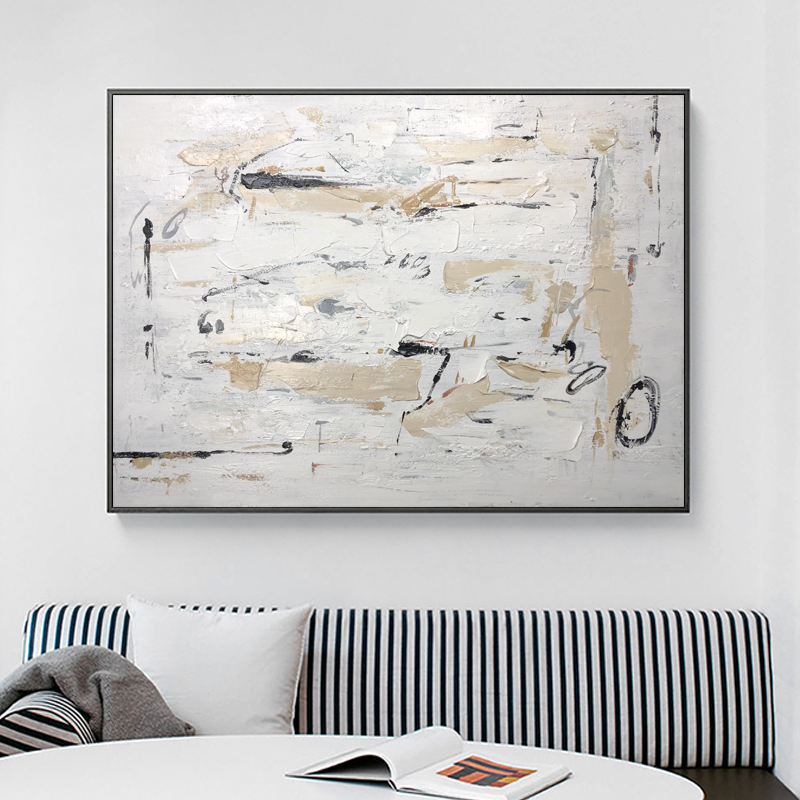 Groothandel handgemaakte grote maat hangende schilderij abstracte moderne olieverf woonkamer decoratie