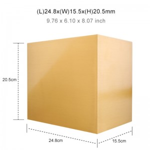 Geborsteld koperen urn