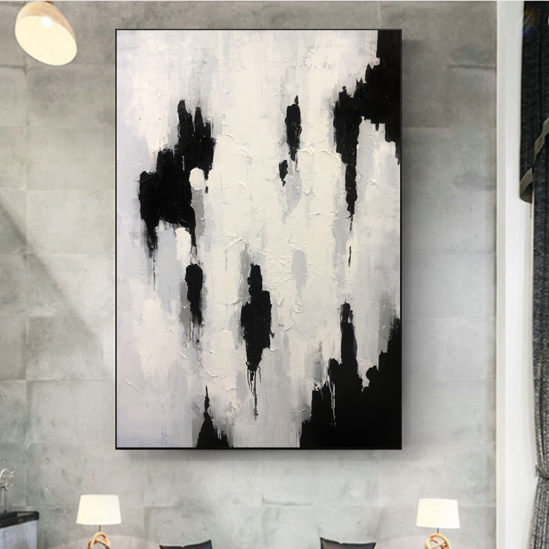Handgemaakte hedendaagse kunst muur opknoping abstracte olieverfschilderij op canvas voor thuis kantoor decoratie
