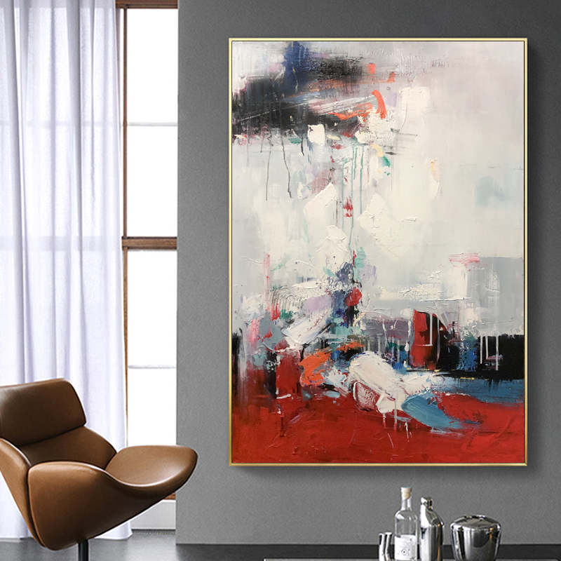 Zuivere handgemaakte olieverf eigentijdse abstracte canvas kunstwerk thuiskantoor hotel decoratie