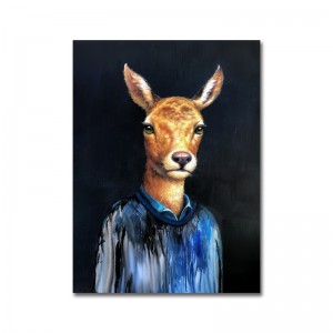 100% handgemaakte olieverf Dier huisdecoratie abstracte hedendaagse canvas kunstwerk