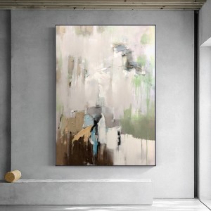 Handgeschilderde muur decor abstracte olieverfschilderij canvas print schilderij woonkamer decoratieve schilderij