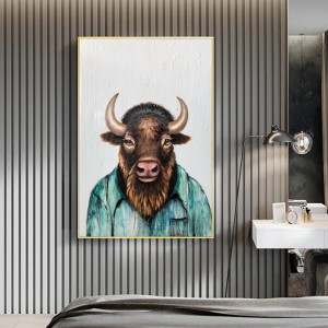 Groothandel handgemaakte dier moderne olieverfschilderij canvas woondecoratie kunstwerk