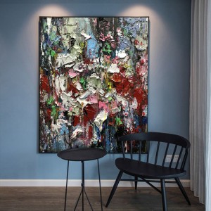 Groothandel trap ingang wanddecoratie moderne kunst abstracte handgemaakte olie canvas foto schilderij