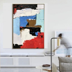 Nieuw product abstracte kunststof canvas pure handgeschilderde muur olieverfschilderij voor woonkamer decoratie