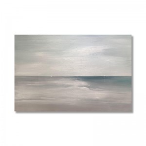 Handgeschilderde abstracte muur canvas kunst canvas zeecape wall art olieverfschilderijen