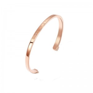 Roestvrijstalen opening belettering armband