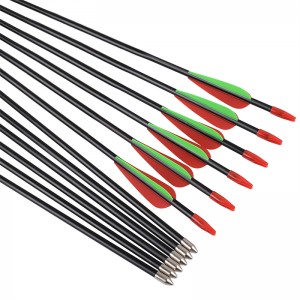 Elong Outdoor 114478 ID5mm 28 inch glasvezel pijl stroomlijn TPU vaan voor boogschieten doelwitothing