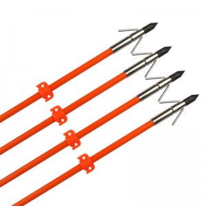 110021-og ELONG OUTDOOR OD8MM 32Inch Bowfishing Arrow Fiberglass Shaft Boogschieten Vissen met behulp van