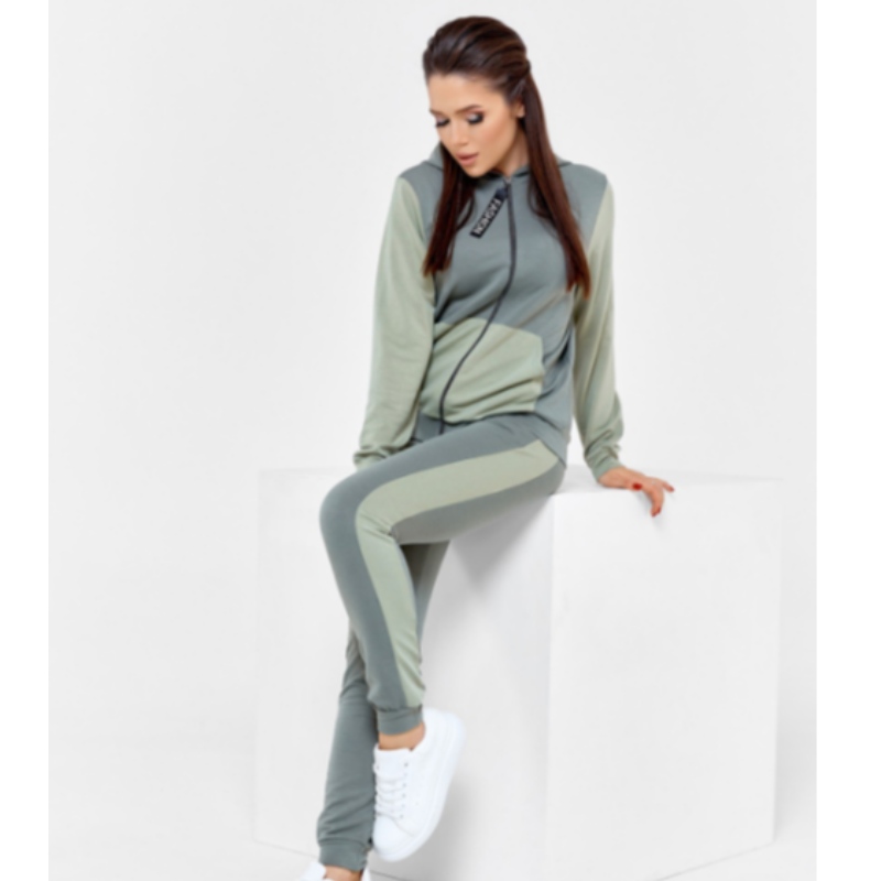 Gebreide zip-sweatshirt met capuchon en zakken