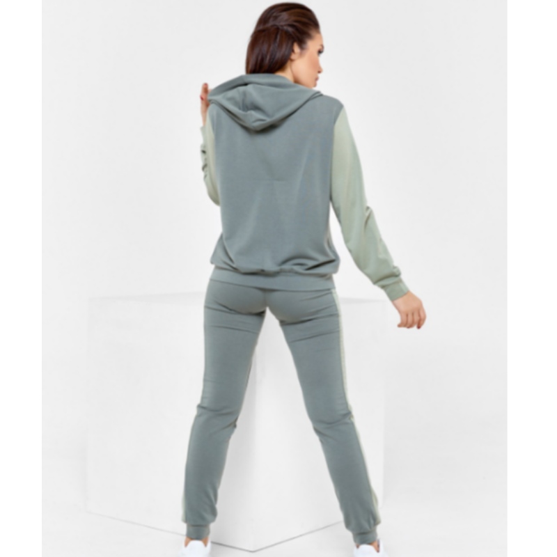 Gebreide zip-sweatshirt met capuchon en zakken