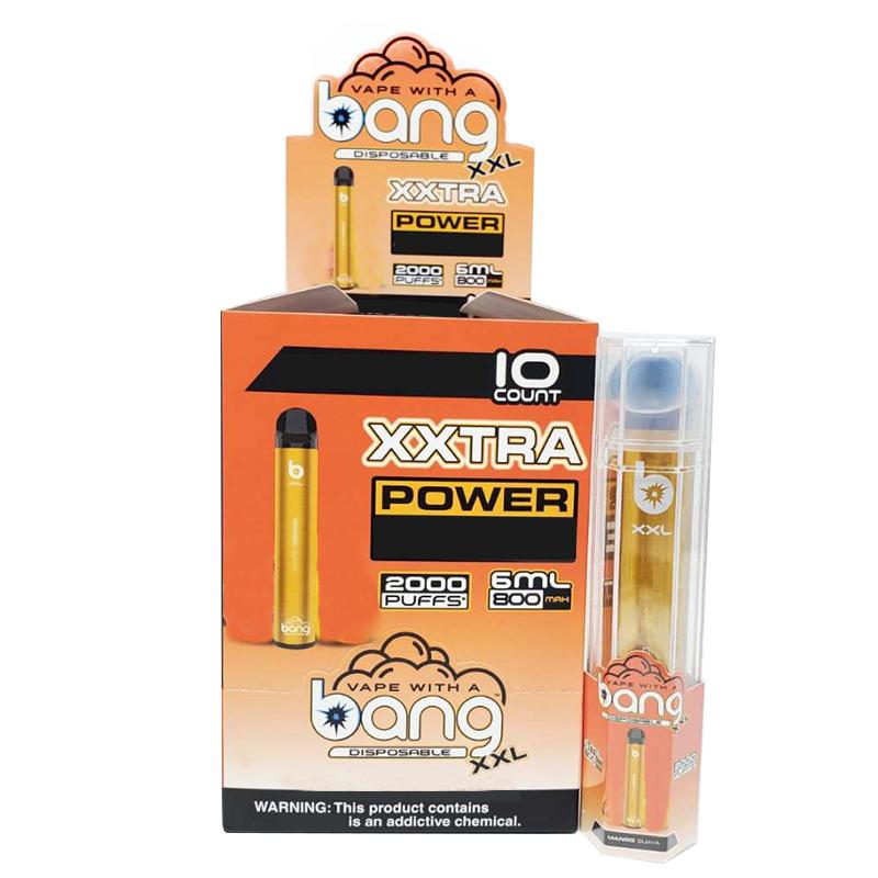 Bang XXL Wegwerp Vape Pen Elektronische Sigaretten Apparaat 800mAh Batterij 6 ml Pods Lege Originele Dampen 2000 Puffs Kit Groothandel