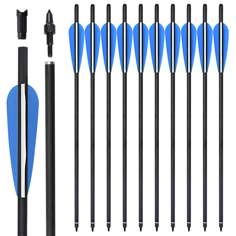 Elong Outdoor 110045 OD8.8mm 17 inch Rollfiberglass Bolt TPU Vanes Boogschieten Crossboogbouten