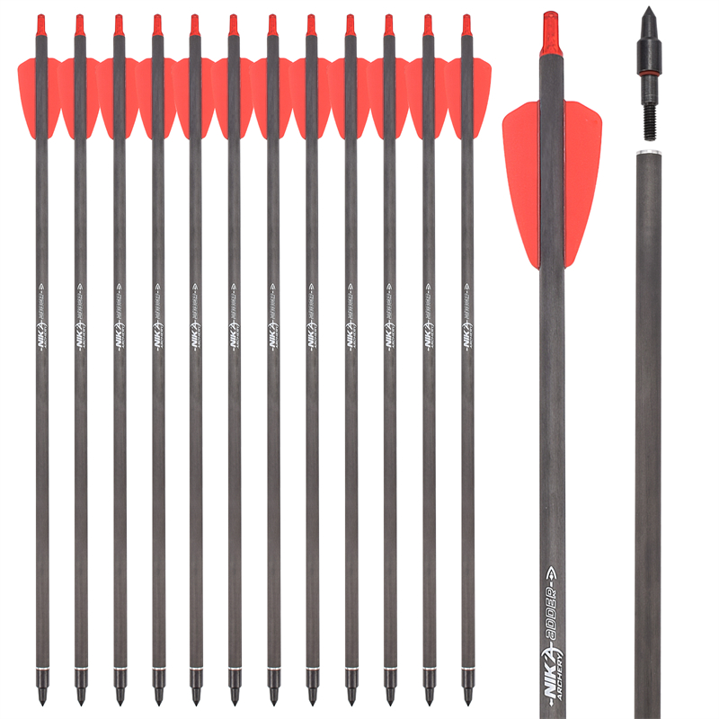 NIKA BOCKERY 113182-02 15Inch ID6.2mm Cobra Rx Carbon Crossbow Bolt Cobra System Crossbow Jacht