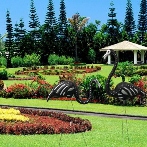 Black Skeleton Yard Flamingos Halloween Plastic Flamingos Gazon Decor Ornamenten Zombie Gazon Ornament