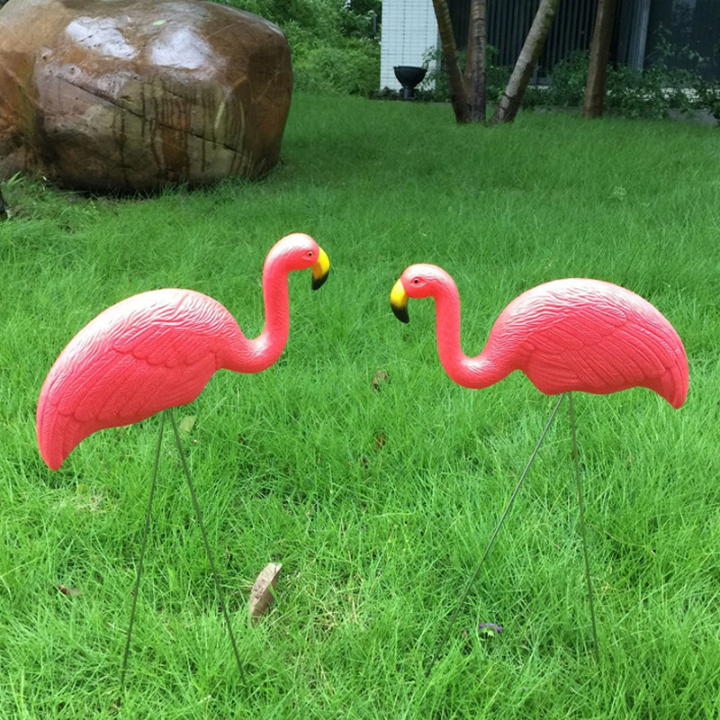 Plastic simulatie flamingo baby decoratie outdoor tuin ornamenten hars flamingo beeldjes tuin festival bruiloft tuinieren decor