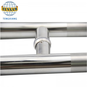 Aanpasbare moderne cirkelbuis H type roestvrijstalen schuifdeur deur badkamer accessoires douche deur glazen handvat