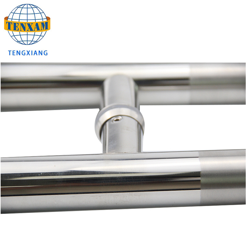 Aanpasbare moderne cirkelbuis H type roestvrijstalen schuifdeur deur badkamer accessoires douche deur glazen handvat