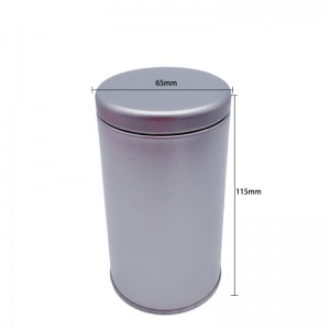 Rondvormige food grade venster blikje voor thee (65 mm * 115 mm)