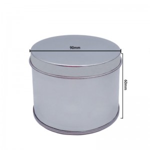De fabriek verkoopt de cilindrische topkap blikcakedozen shaving Zeepblik kan (90 mm * 60 mm)