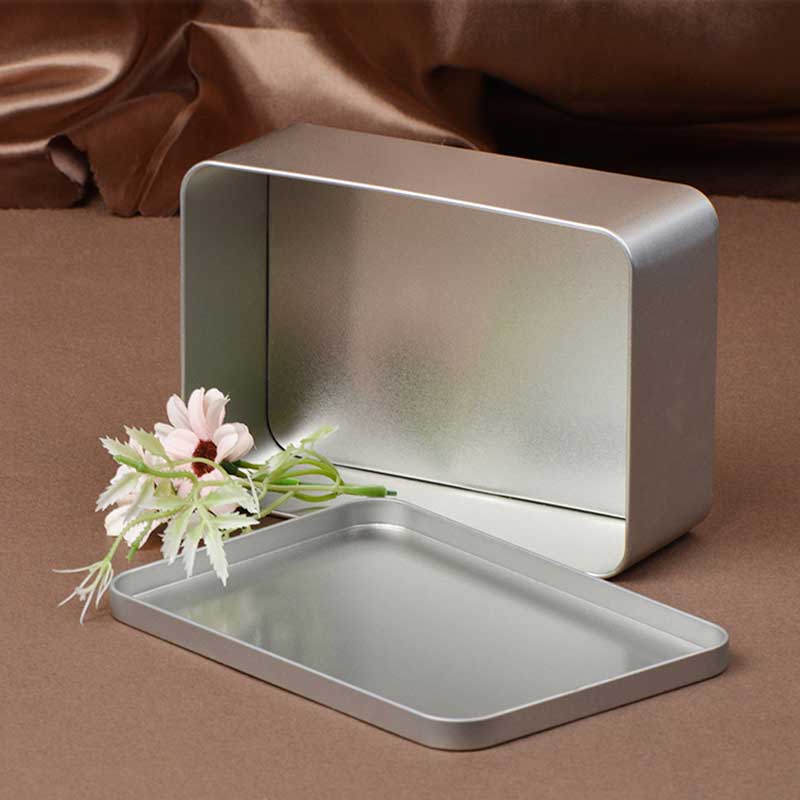 Rechthoekig Frosted Blik Saffron Gift Metal Box 159 * 110 * 53mm