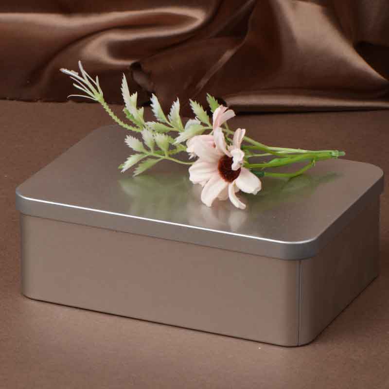 Rechthoekig Frosted Blik Saffron Gift Metal Box 159 * 110 * 53mm