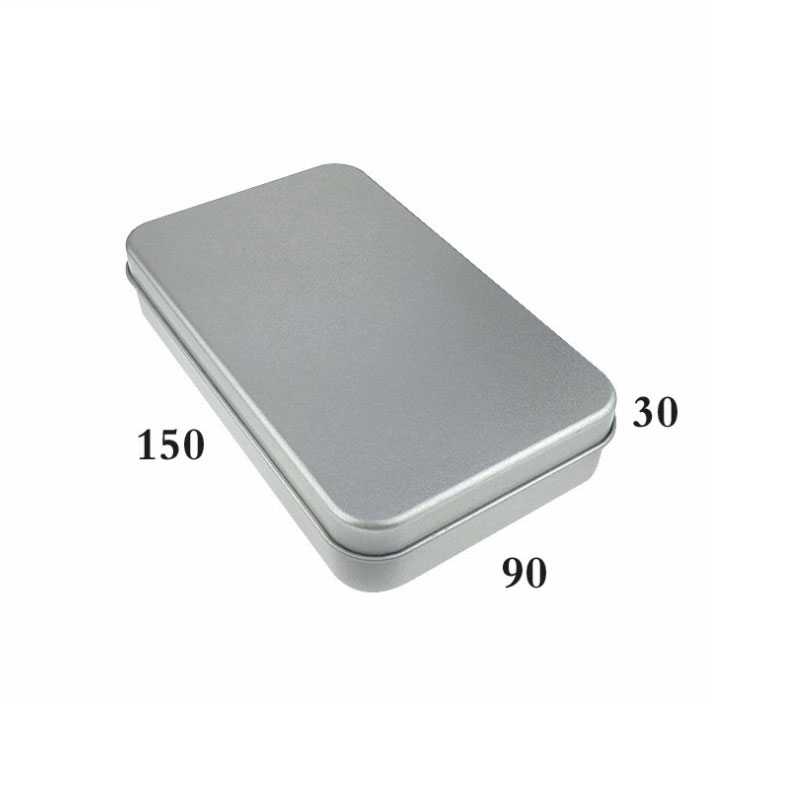 Frosted Metal Packaging Doos Rechthoekige Cosmetische Borstel Blikdoos 150 * 90 * 30mm