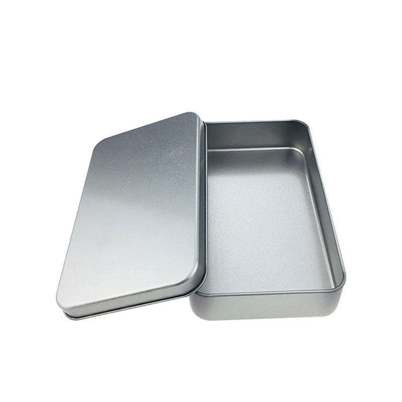 Frosted Metal Packaging Doos Rechthoekige Cosmetische Borstel Blikdoos 150 * 90 * 30mm