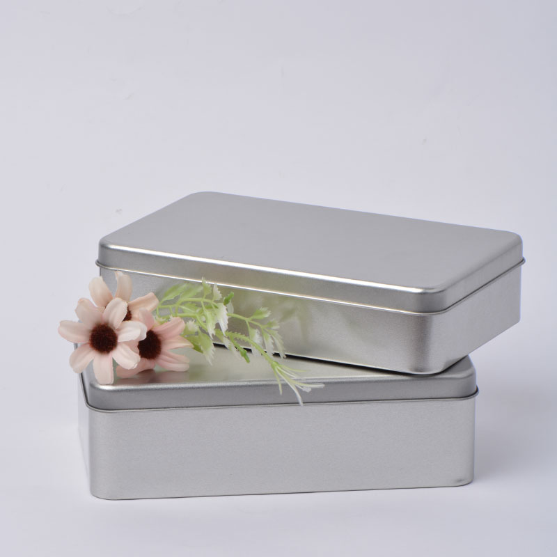 Food Grade Rechthoek Tin Box Metalen Opbergdoos 180 * 110 * 40mm