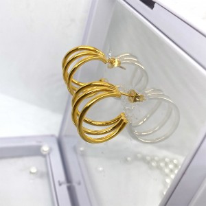 Roestvrijstalen vacuüm vergulde 18K/14K oorbellen