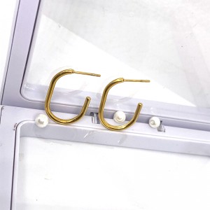 Roestvrijstalen vacuüm gouden plating 18k/14K oorbel hoepel