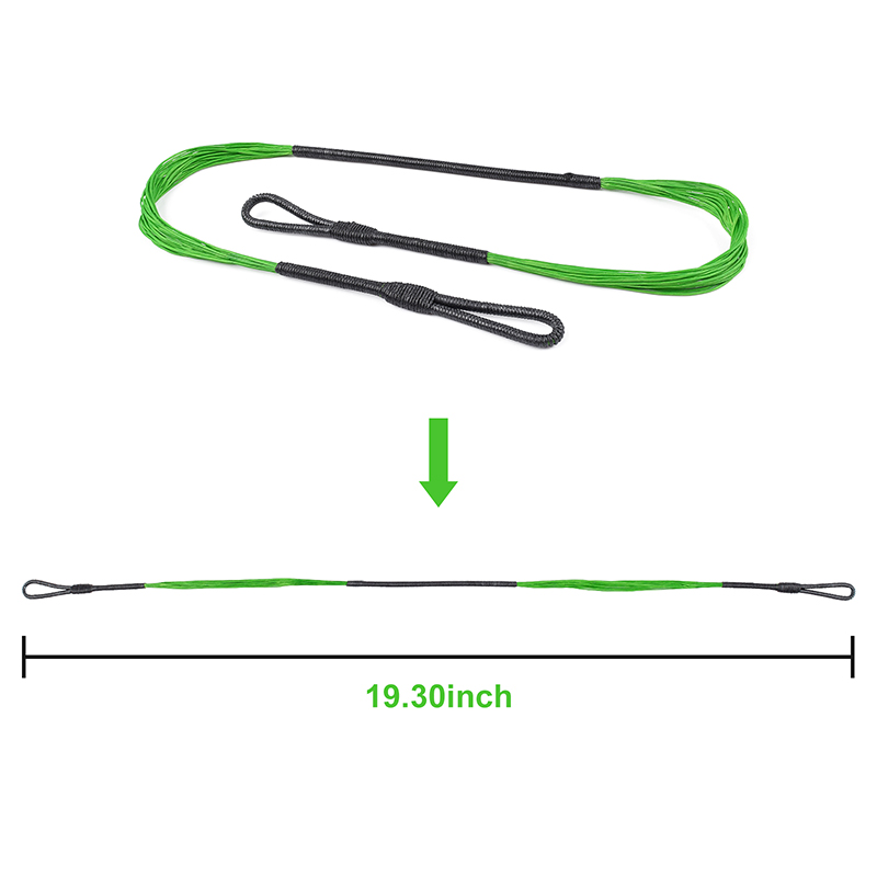 Elong Outdoor 280046-03 19.3inch 20 Strands Kruisboog String Fluorescerend groen voor Cobra System Adder/R9