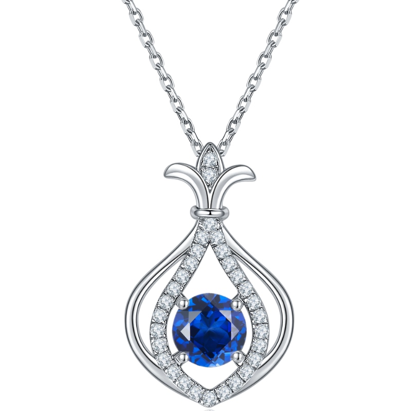 Nieuwe mode-sieraden 925 Sterling zilveren rhodium plating kubieke zirkoon hanger ketting voor vrouwen cadeau