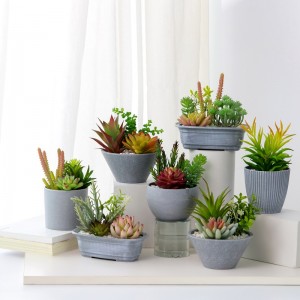 Hot Koop kunstmatige succulent in melamine pot om te verkopen