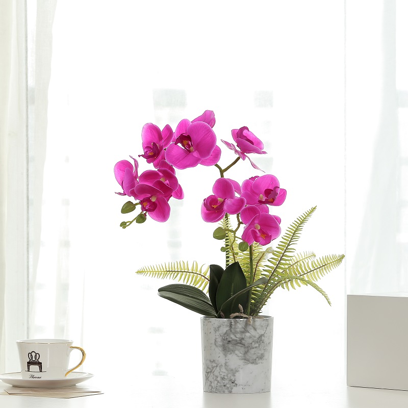 Hot Selling Red Potted Artificial Orchid met hoge kwaliteit