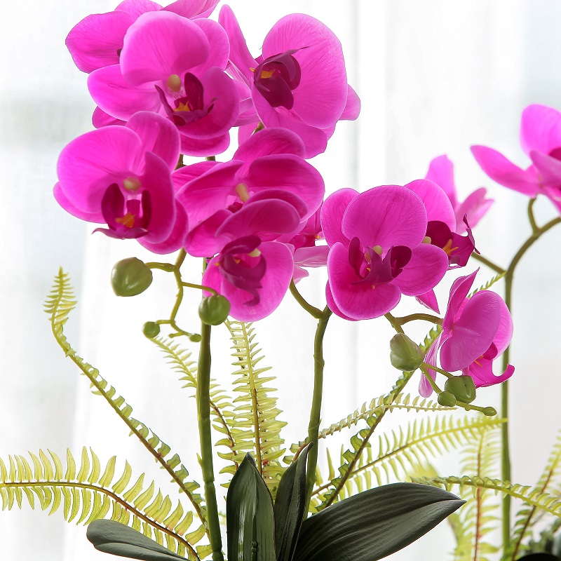 Hot Selling Red Potted Artificial Orchid met hoge kwaliteit