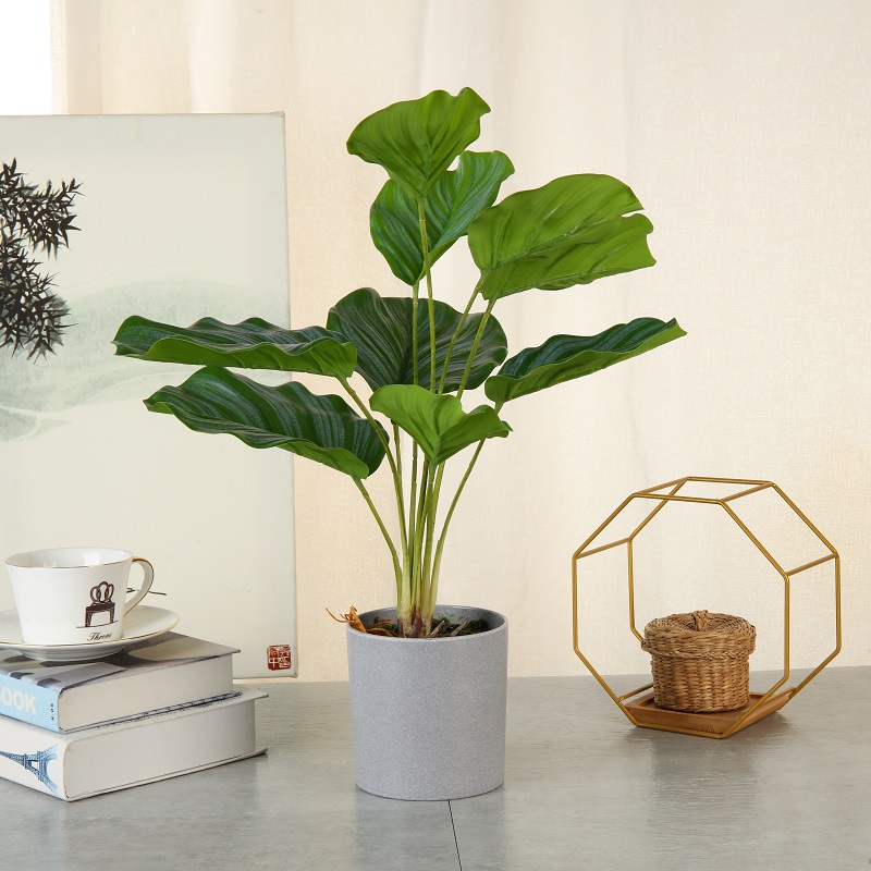 Hoge simulatie echt geraakte kunstmatige groene planten in pot voor home decor