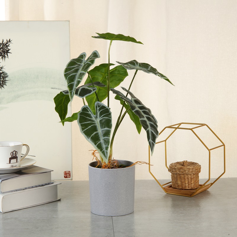 Hoge simulatie echt geraakte kunstmatige groene planten in pot voor home decor