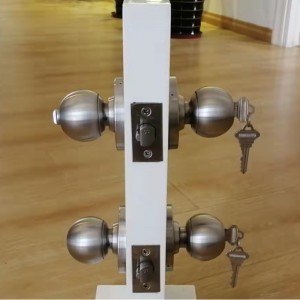 7204 deurknop cilindrische slot ingesloten toegangsfunctie buitenkant satijn chroom afwerking, ANSI/bhma graad 2 commerciële deurknop voor zwaar gebruik