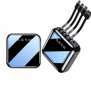 4 in 1 Mirror 20000mAh Draagbare LED Licht Snel Opladen Power Bank