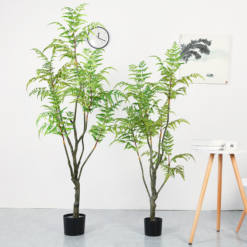 Hot koop realistische chlorofytum comosum tree kunstmatige plant kunstmatige boom ingemaakte varen